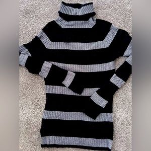 Inc. black and gray sparkle turtleneck sweater.